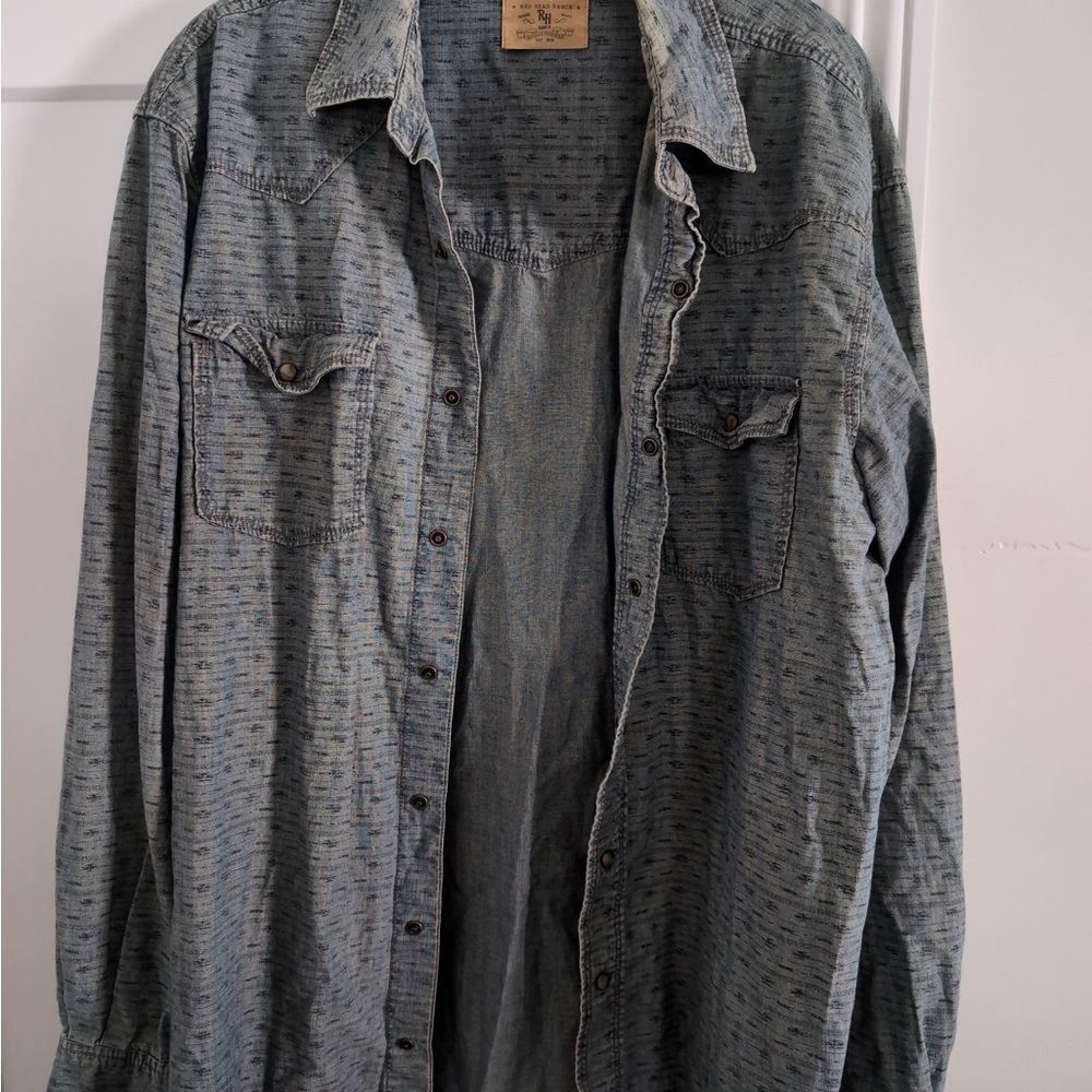 Men’s Denim Button-Up Shirt LT